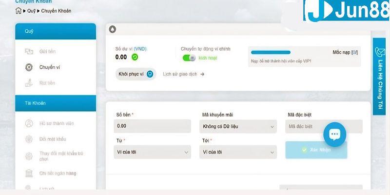 Thanh toán tiền thưởng cực nhanh tại Jun88